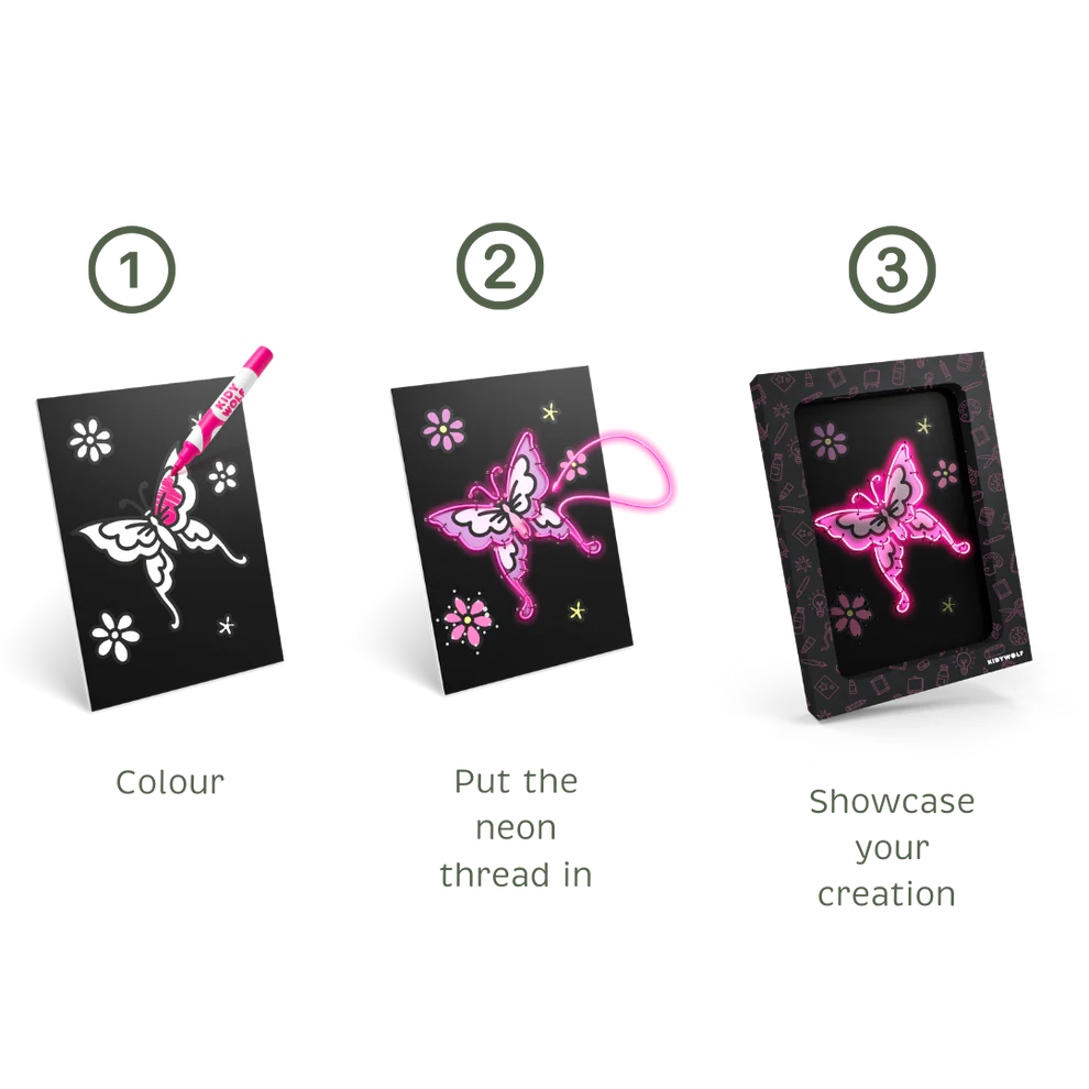 Kidywolf | Kidyneon Kit Voor Lightgevende Wanddecoratie Sprookjes