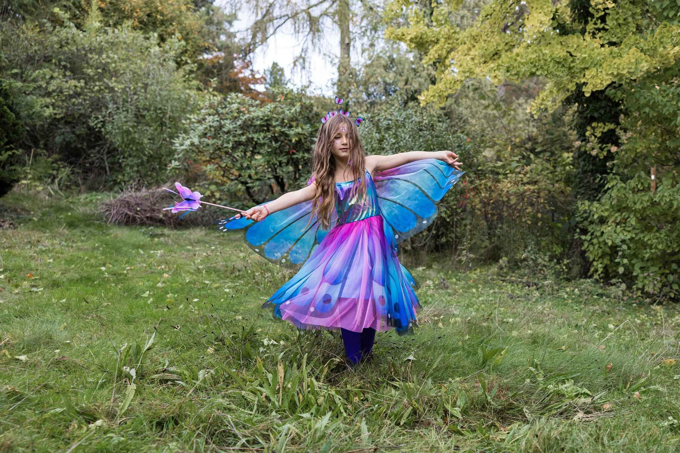 Great Pretenders - Vlinder twirl Jurk & blauw/paarse vleugels