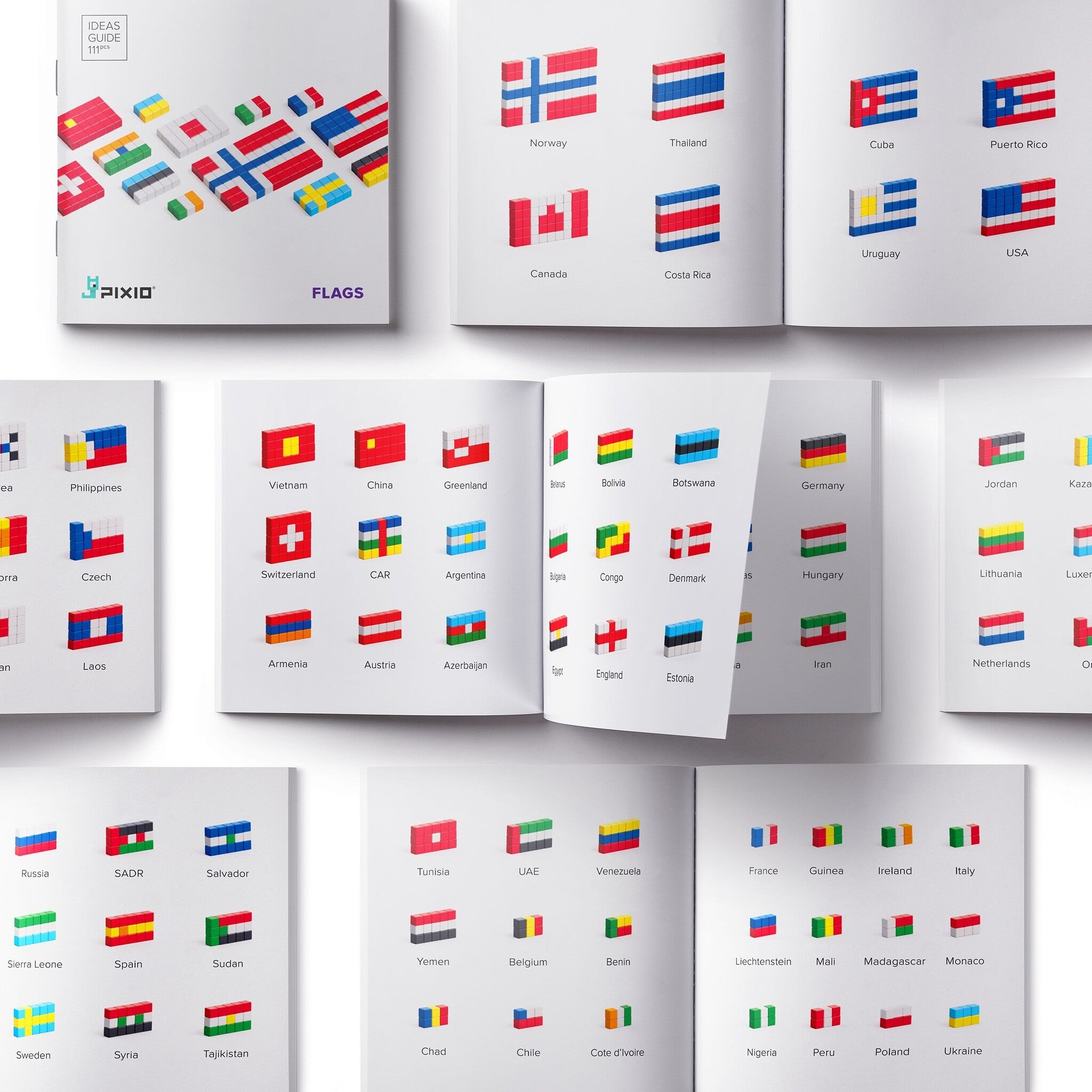 Pixio | Magnetische Blokken Story Series Flags 111 Stuks