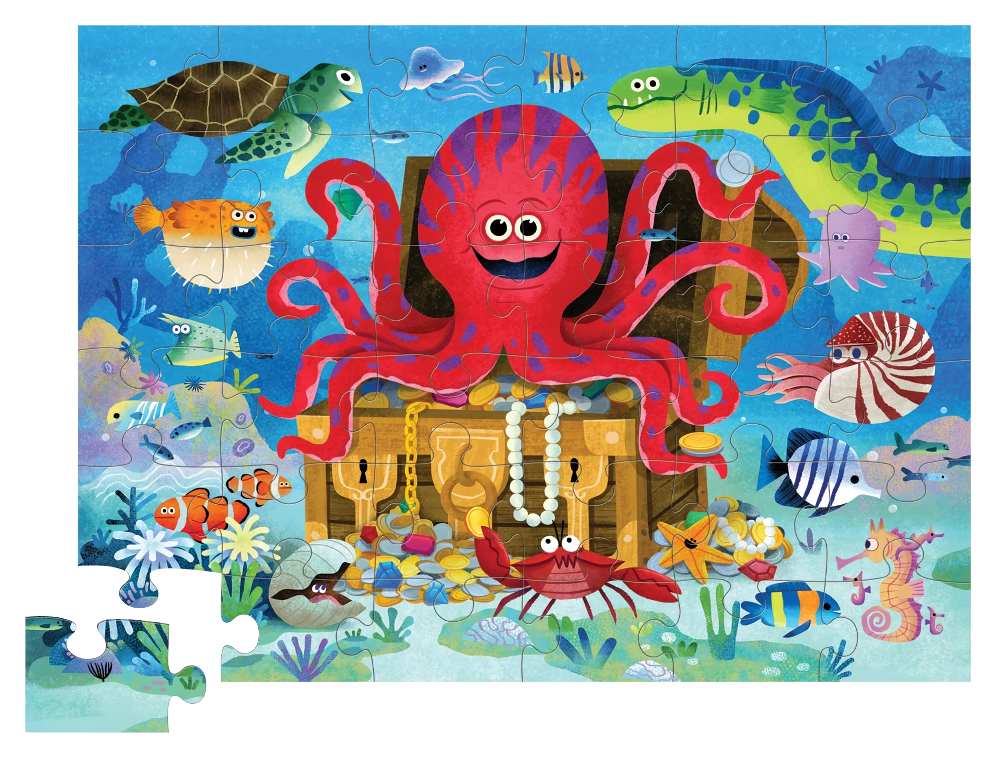 Crocodile Creek | The Treasure of the Octopus 36-Piece Puzzle