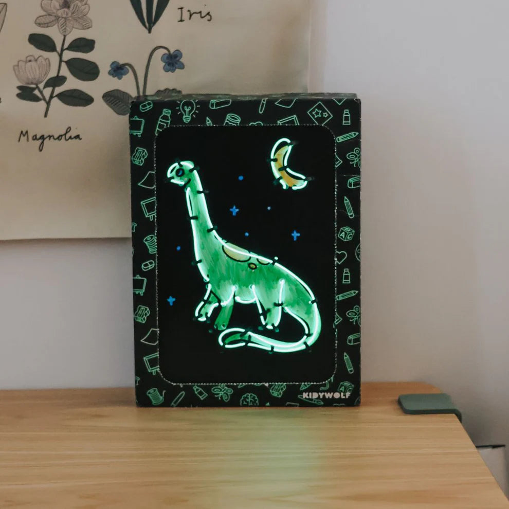 Kidywolf | Kidyneon Kit Voor Lightgevende Wanddecoratie Dino