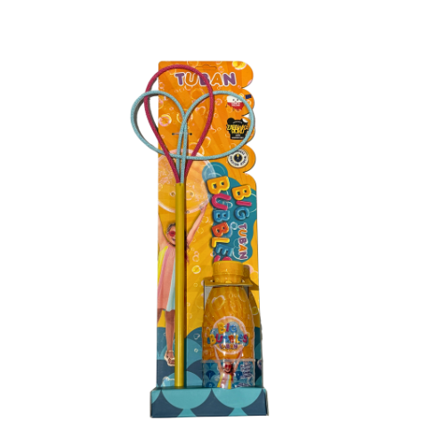 Tuban | Set Soap Bubble Ring Pro Multi Butterfly + Liquid 400 ml Licht Blauw En Roze