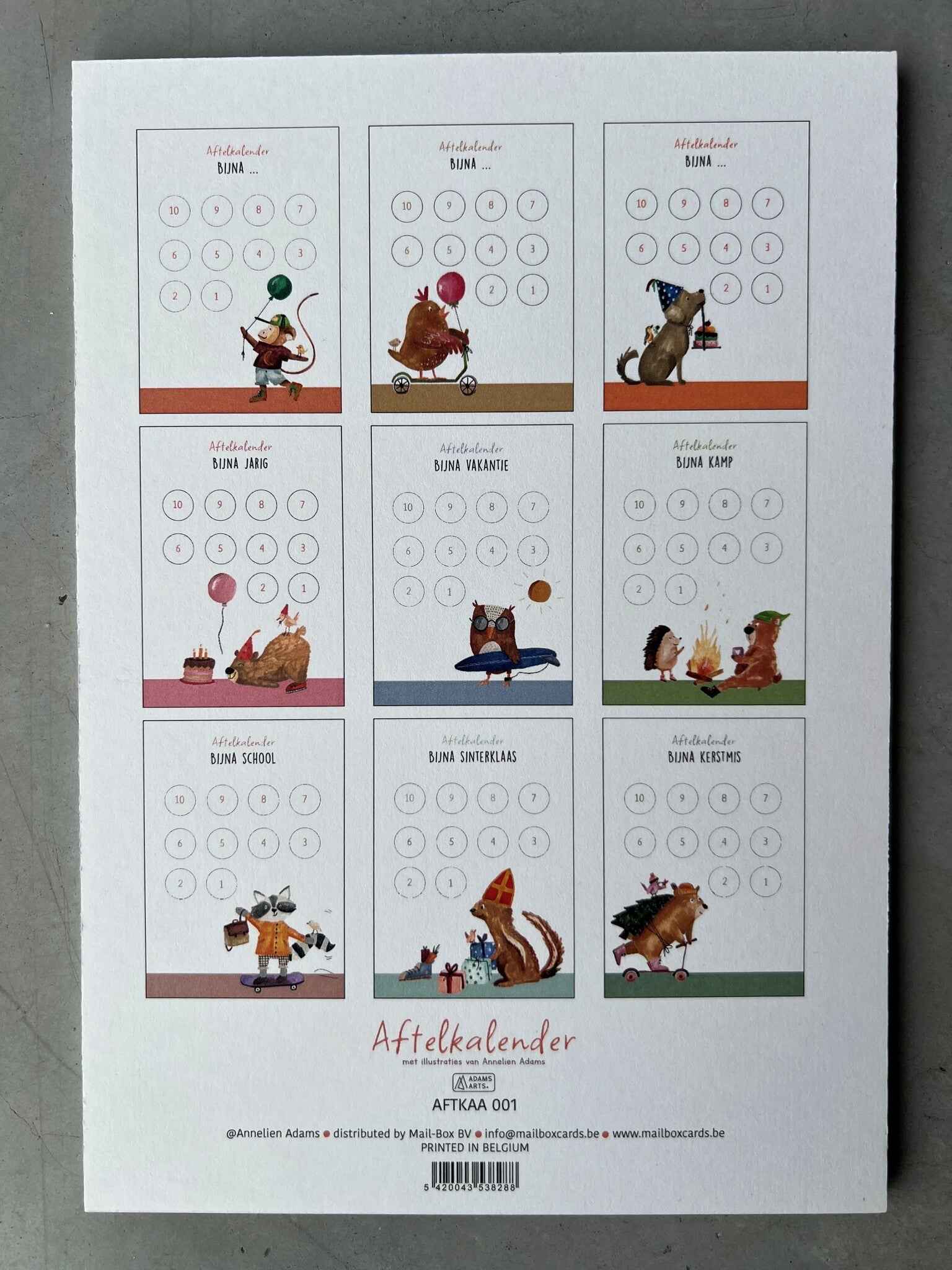 Mail-Box | Kalender Aftelkalender Adams Arts