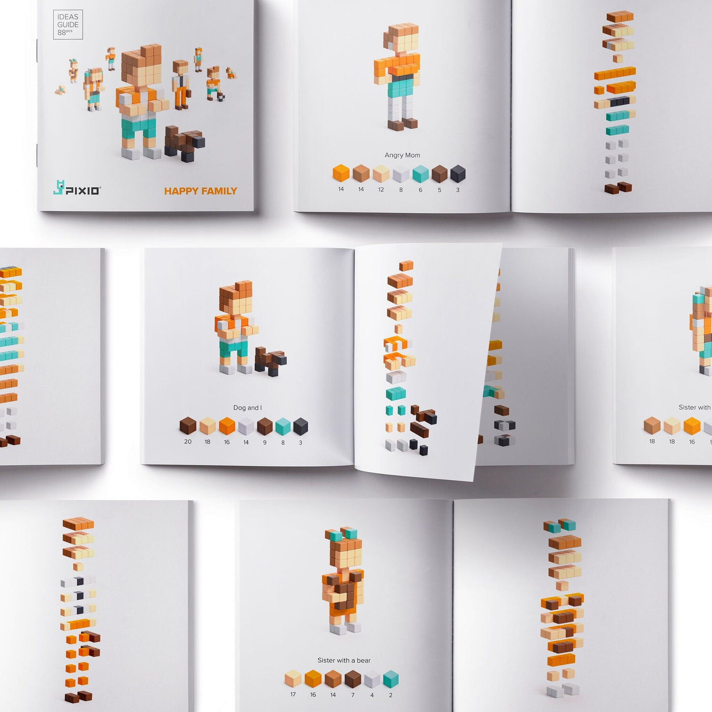 Pixio | Magnetische Blokken Story Series Happy Family 88 Stuks