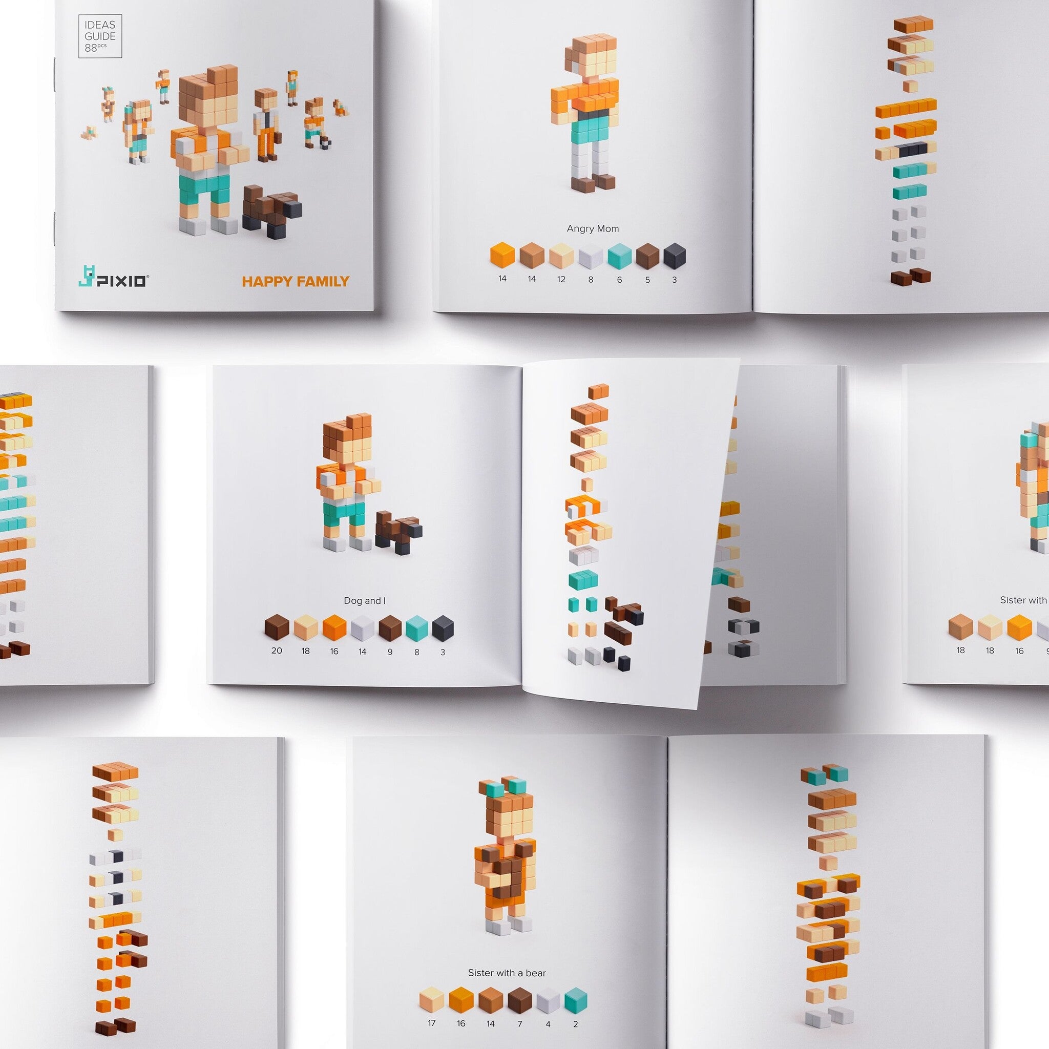 Pixio | Magnetische Blokken Story Series Happy Family 88 Stuks