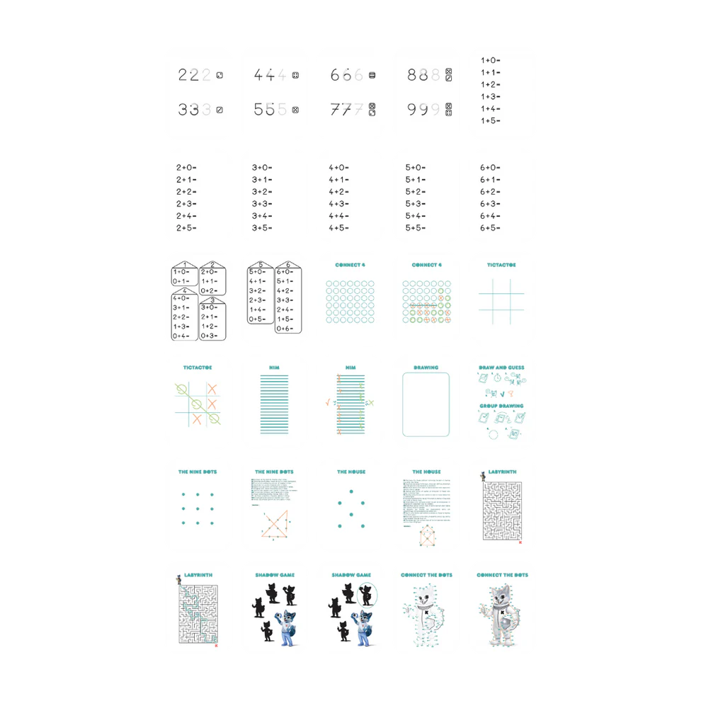 Kidywolf | Refill Kidydraw - Mini  Extra kaarten Met Het Thema Spelletjes en Onderwijs