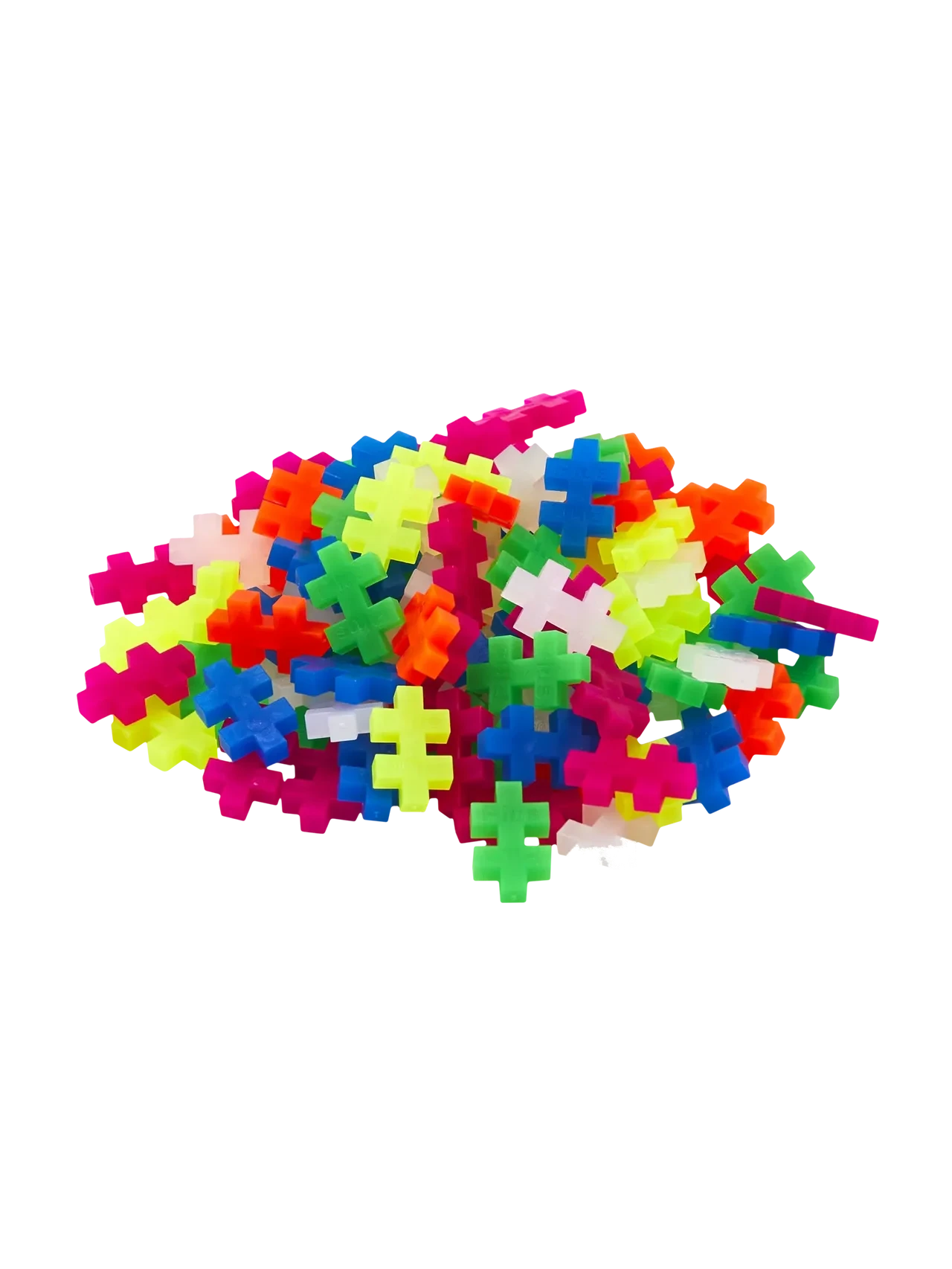 Plus-Plus | Educational Toy Building Blocks Neon Color Mix 100 Pieces