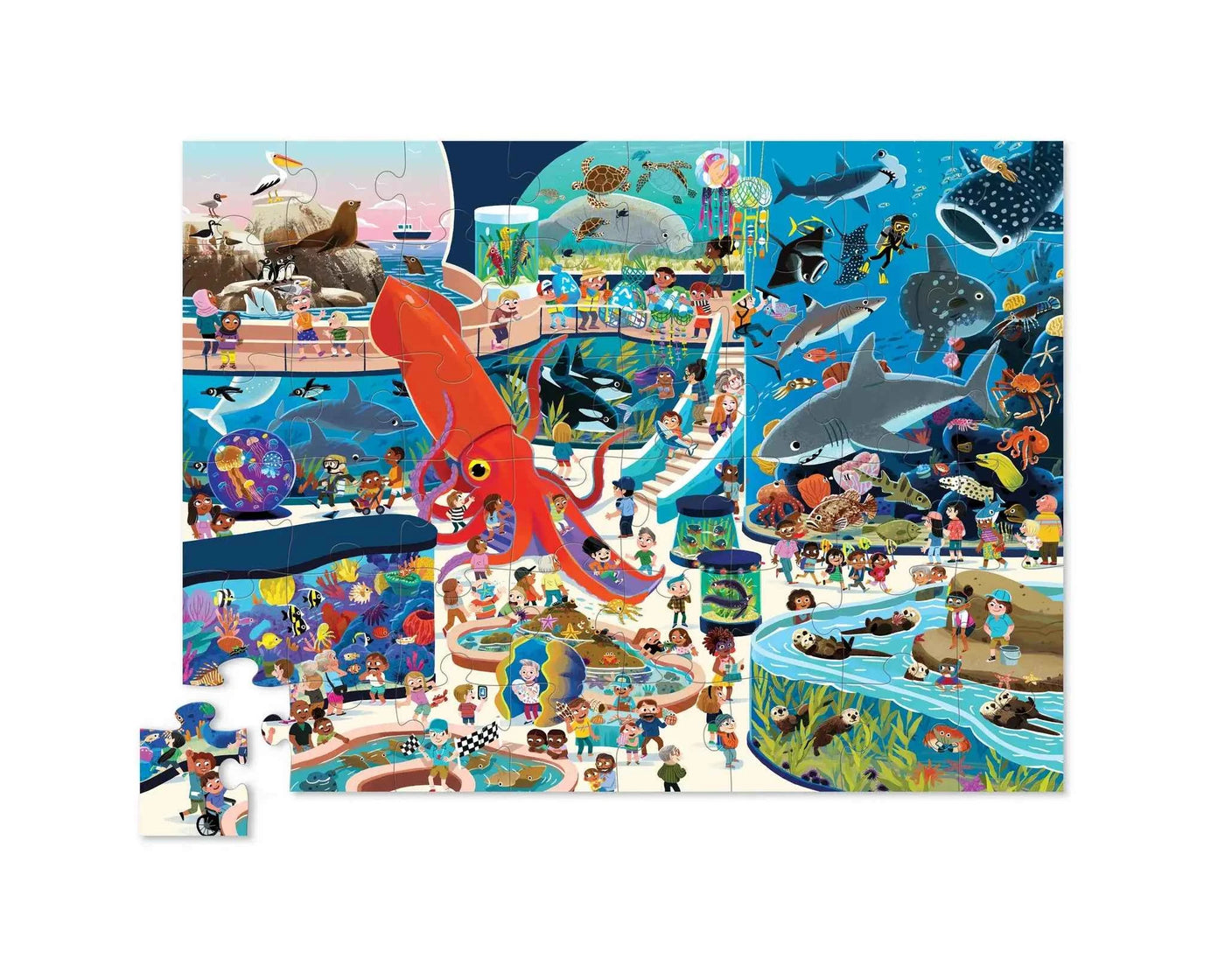 Crocodile Creek | Puzzle - Day at the Aquarium 48 Pieces