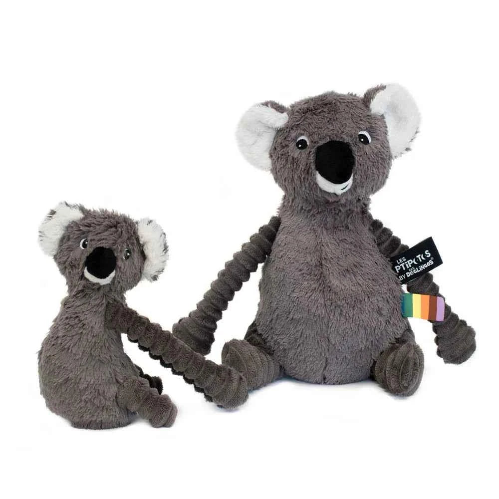 Les dÃ©glingos | Les Ptipotos - Pluche Knuffel Trankilou De koala Moeder En Haar Grijze Baby