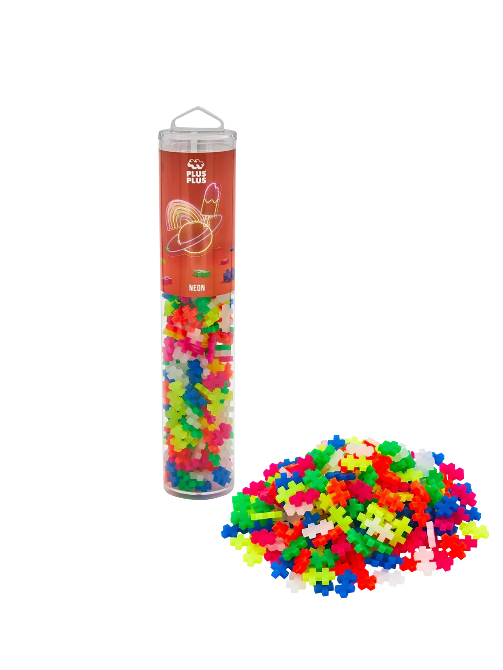 Plus-Plus | Educational Building Blocks Neon Color Mix 240 Pieces