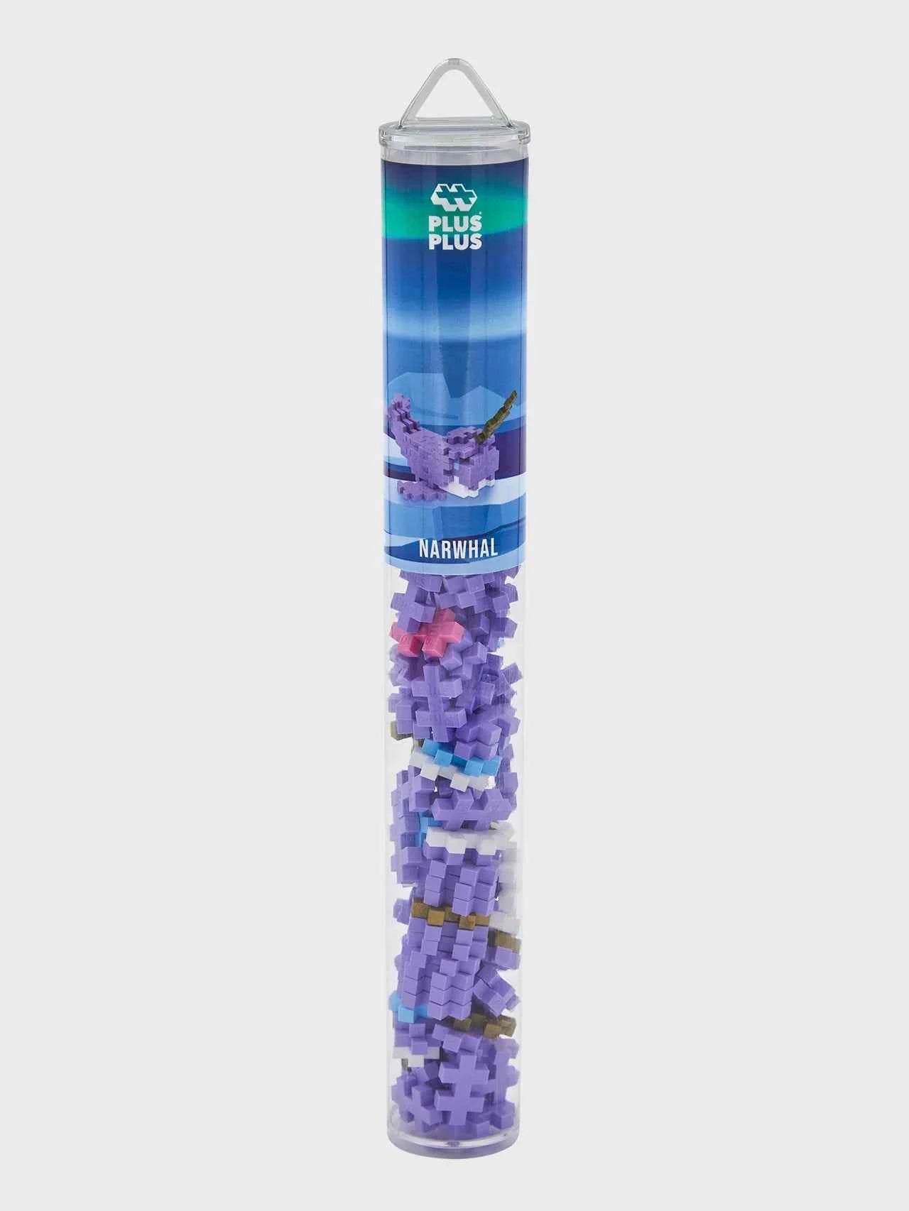 Plus-Plus | Educational Toy Building Blocks Narwhal 100 Pieces