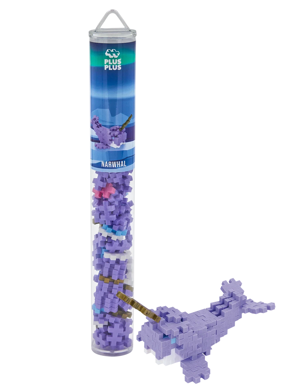 Plus-Plus | Educational Toy Building Bricks Narwhal 100 Pieces