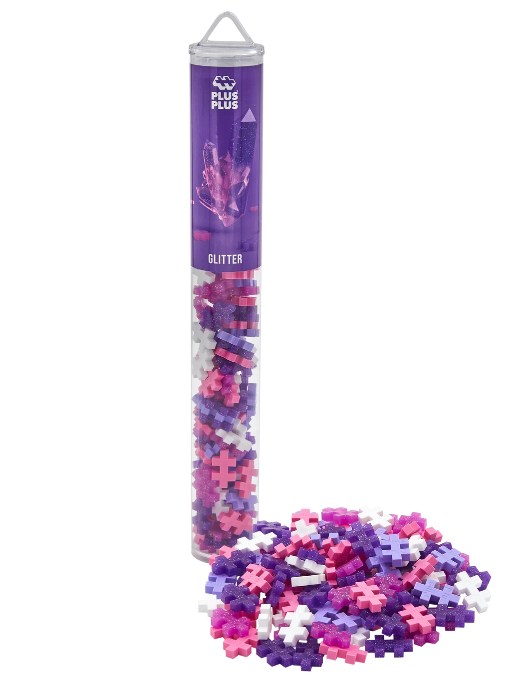 Plus-Plus | Educational Toy Building Bricks Glitter Color Mix 100 Pieces