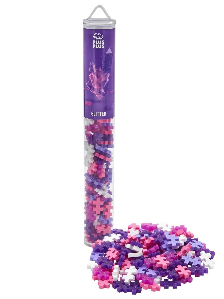 Plus-Plus | Educational Toy Building Bricks Glitter Color Mix 100 Pieces