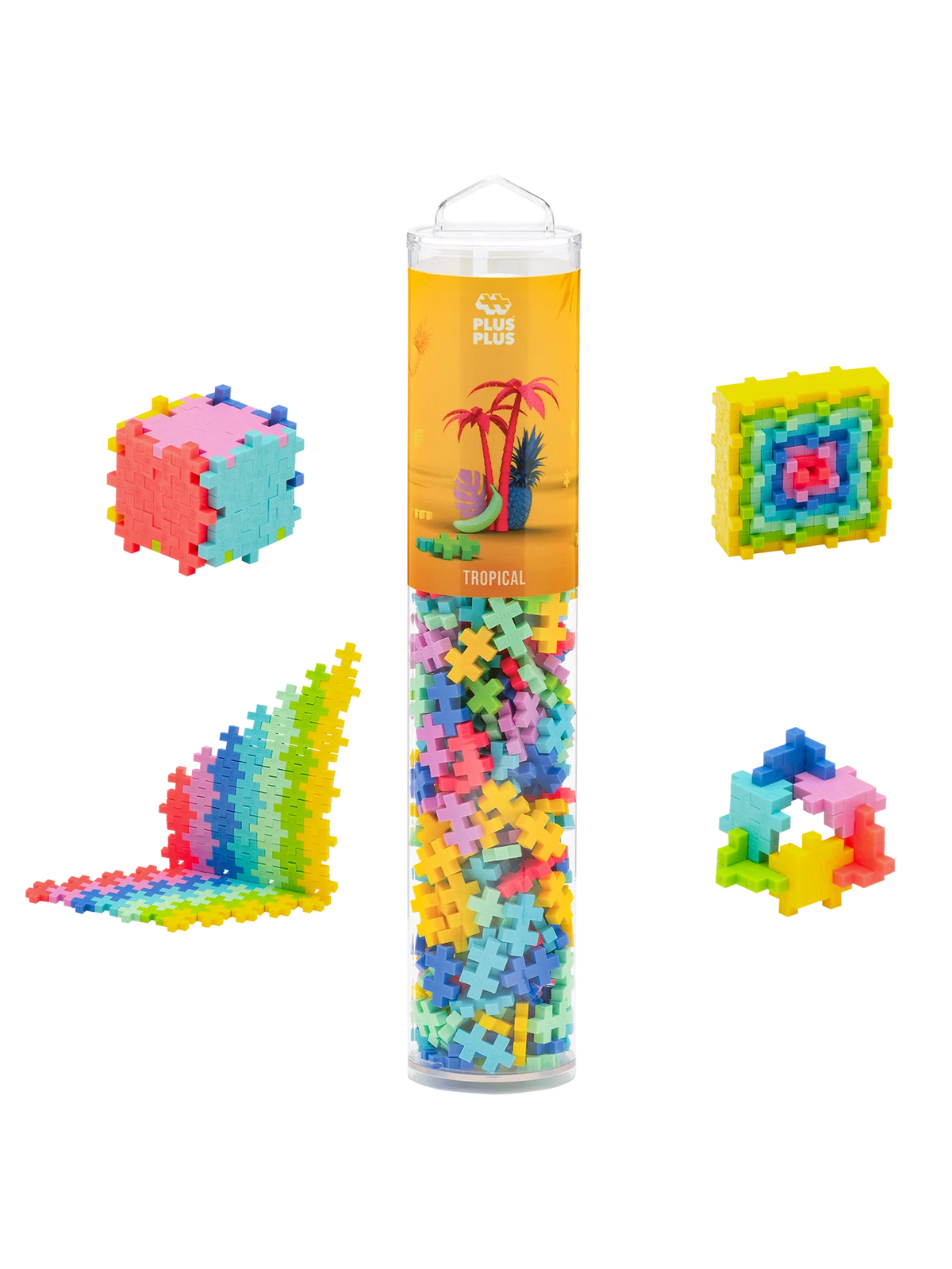 Plus-Plus | Educatief Speelgoed Bouwstenen Tropical Color Mix 240 Stuks