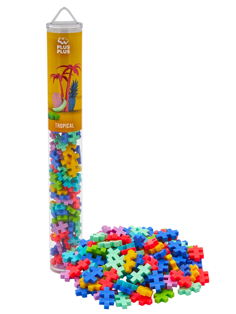 Plus-Plus | Educational Building Blocks Tropical Color Mix 100 Pieces