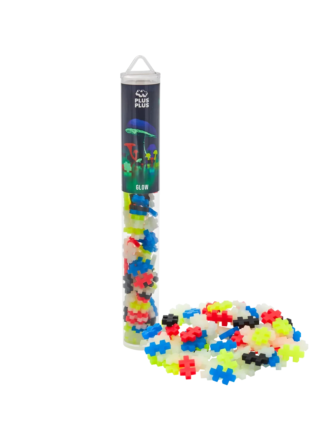 Plus-Plus | Educational Building Bricks Glow Color Mix 100 Pieces