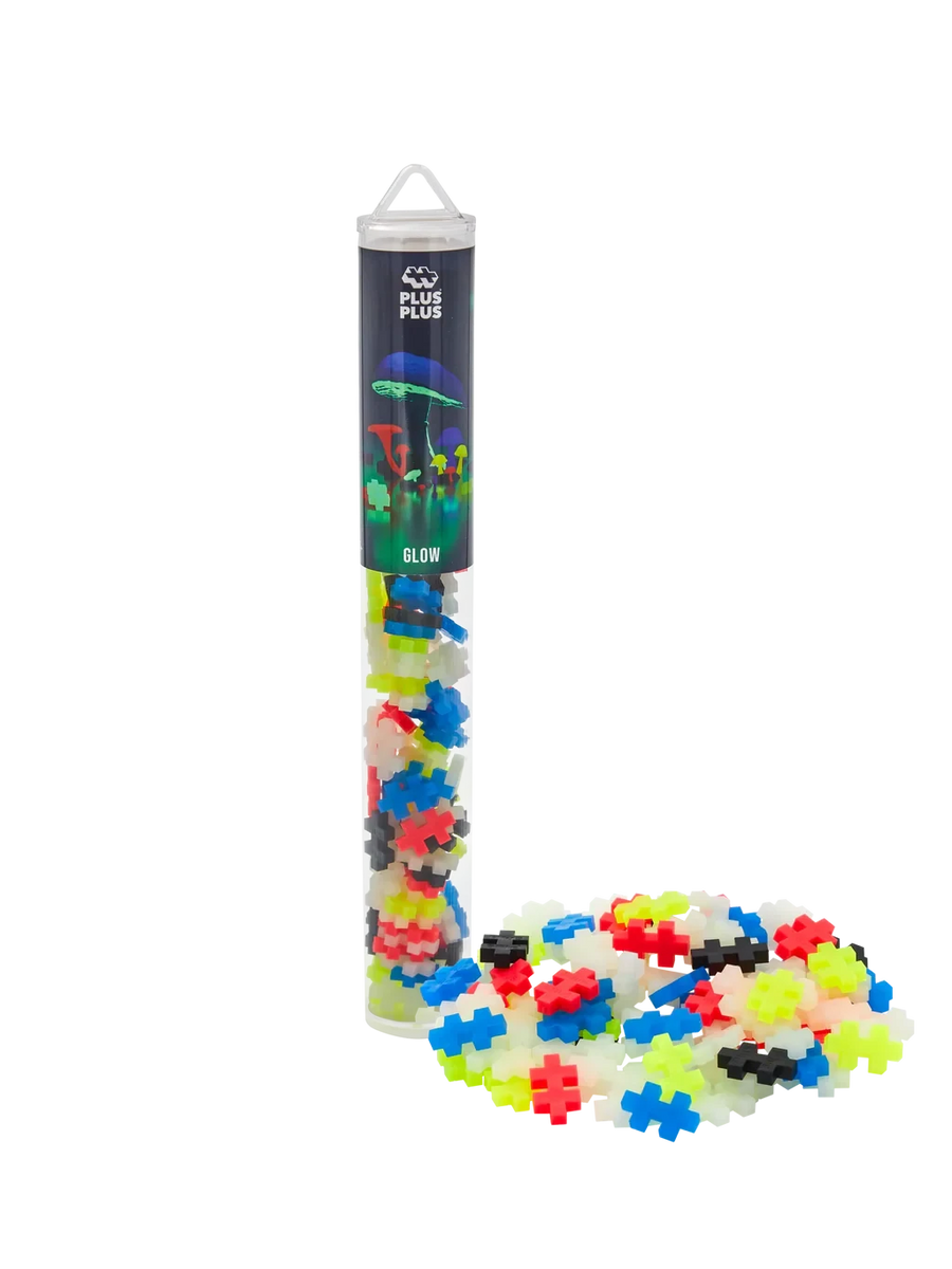 Plus-Plus | Educational Building Bricks Glow Color Mix 100 Pieces
