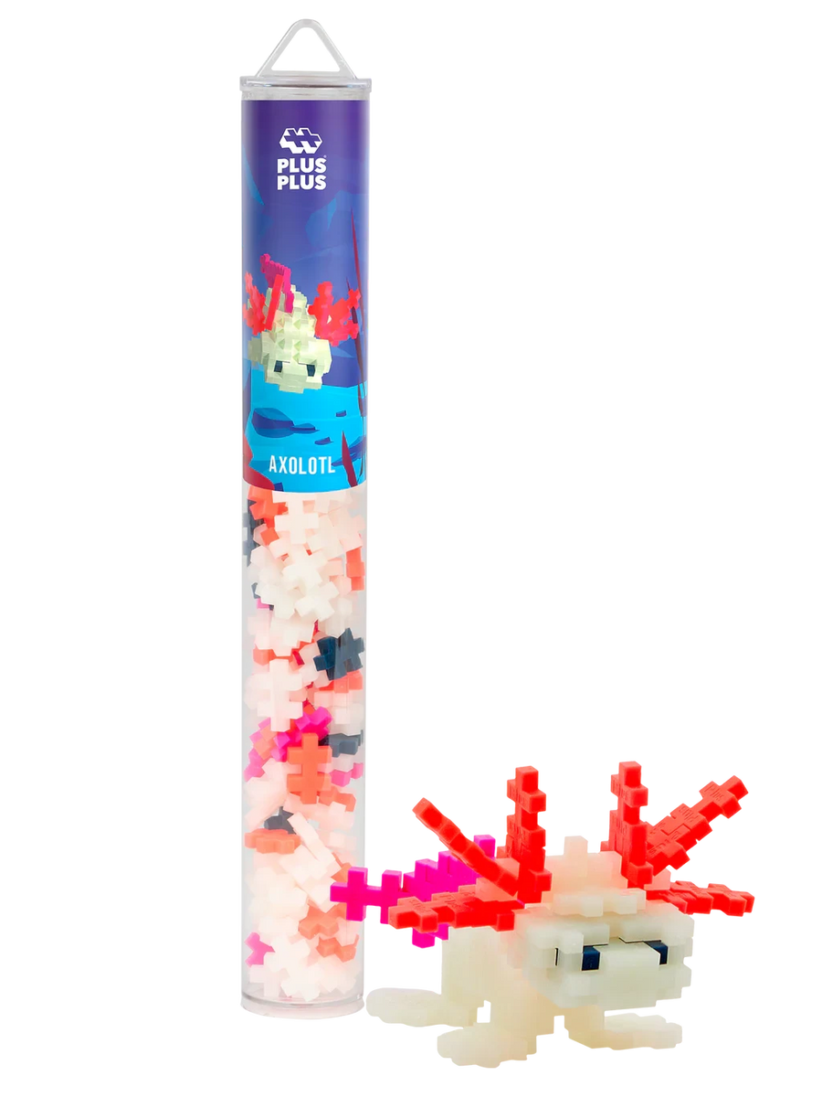 Plus-Plus | Educatief Speelgoed Bouwstenen Axolotl Glow in the Dark 100 Stuks