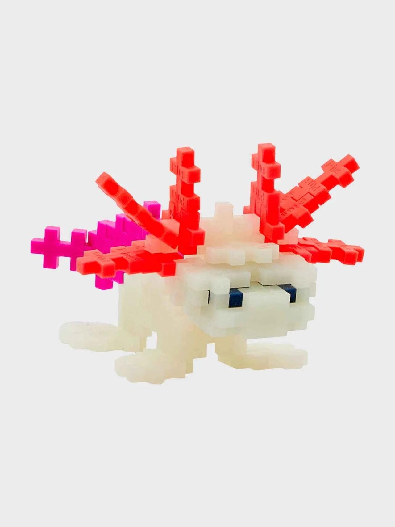 Plus-Plus | Educational Building Bricks Axolotl Glow in the Dark 100 Pieces