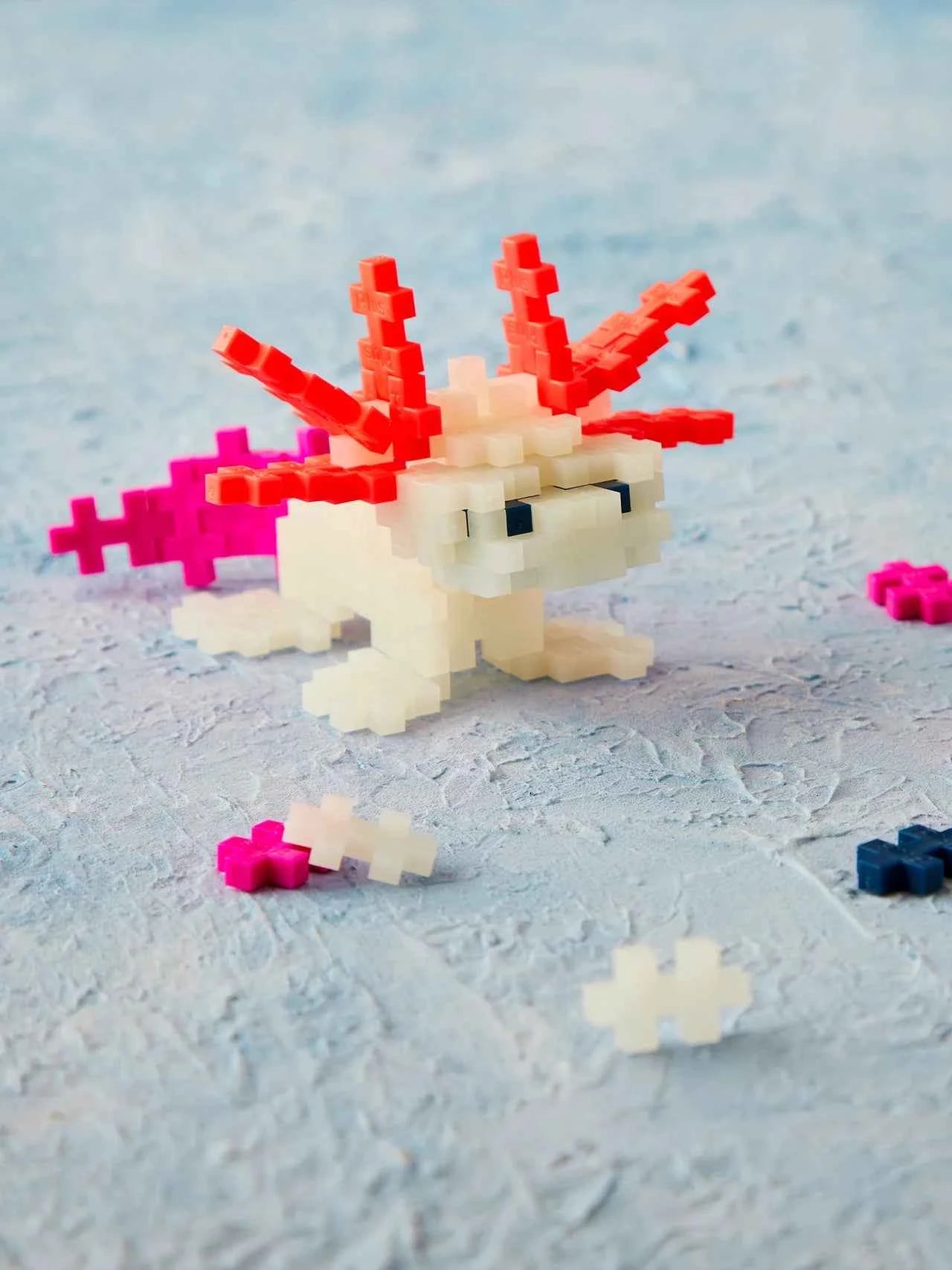 Plus-Plus | Educational Building Blocks Axolotl Glow in the Dark 100 Pieces