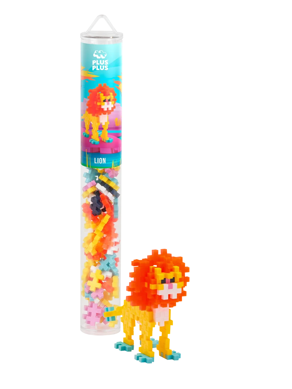Plus-Plus | Educational Toy Building Bricks Lion 100 Pieces
