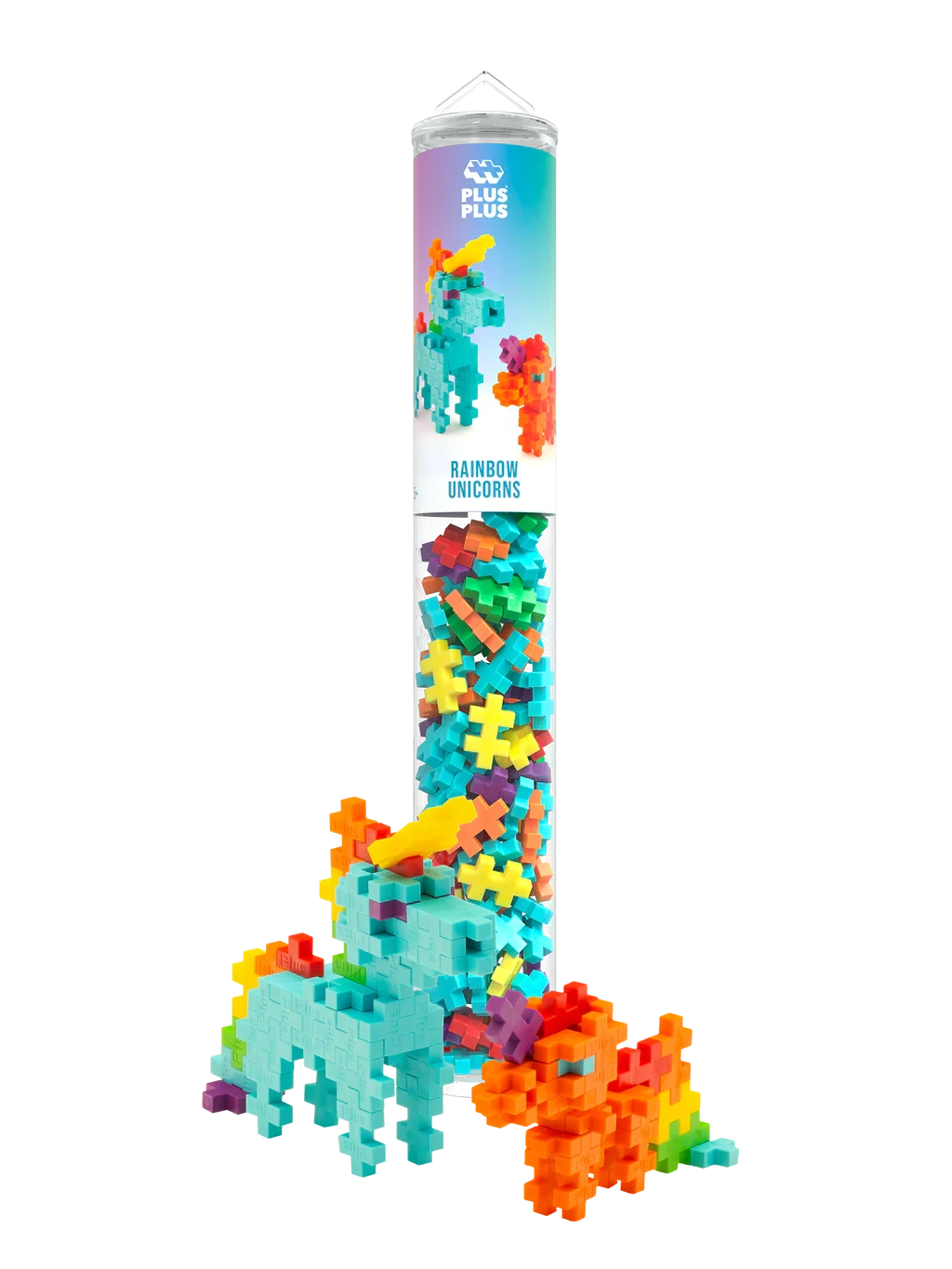 Plus-Plus | Educational Toy Building Blocks Rainbow Unicorns 100 Pieces