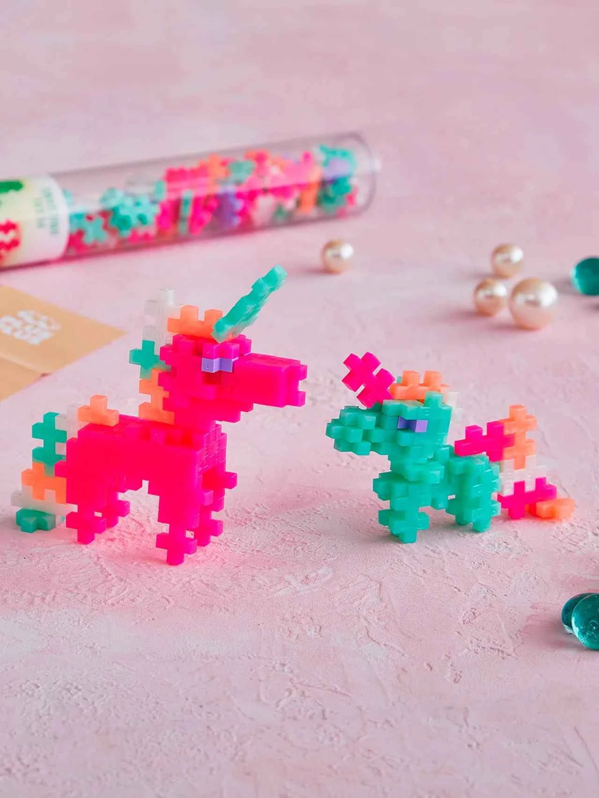 Plus-Plus | Educatief Speelgoed Bouwstenen Pearl Unicorn 100 Stuks