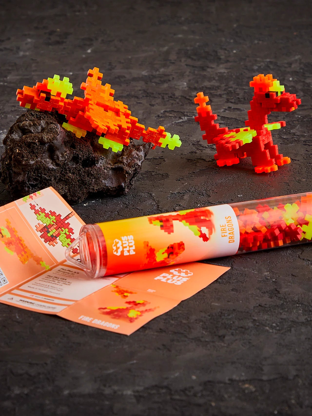 Plus-Plus | Educatief Speelgoed Bouwstenen Fire Dragons 100 Stuks