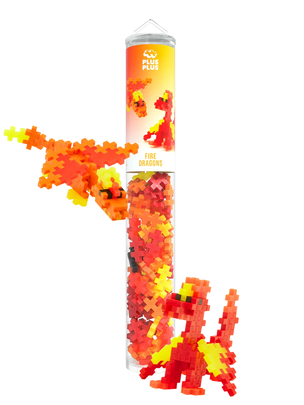 Plus-Plus | Educational Building Blocks Fire Dragons 100 Pieces