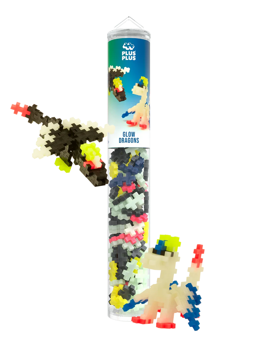 Plus-Plus | Educational Toy Building Blocks Glow Dragons 100 Pieces