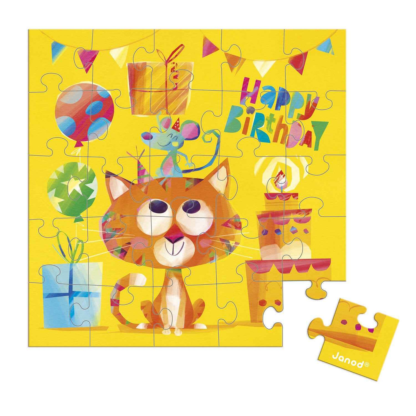 Janod | Cat Birthday Puzzle Card