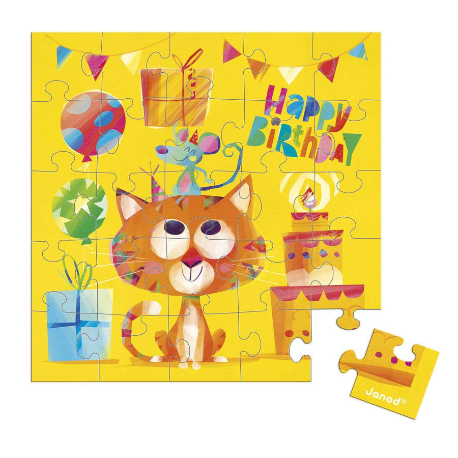 Janod | Cat Birthday Puzzle Card