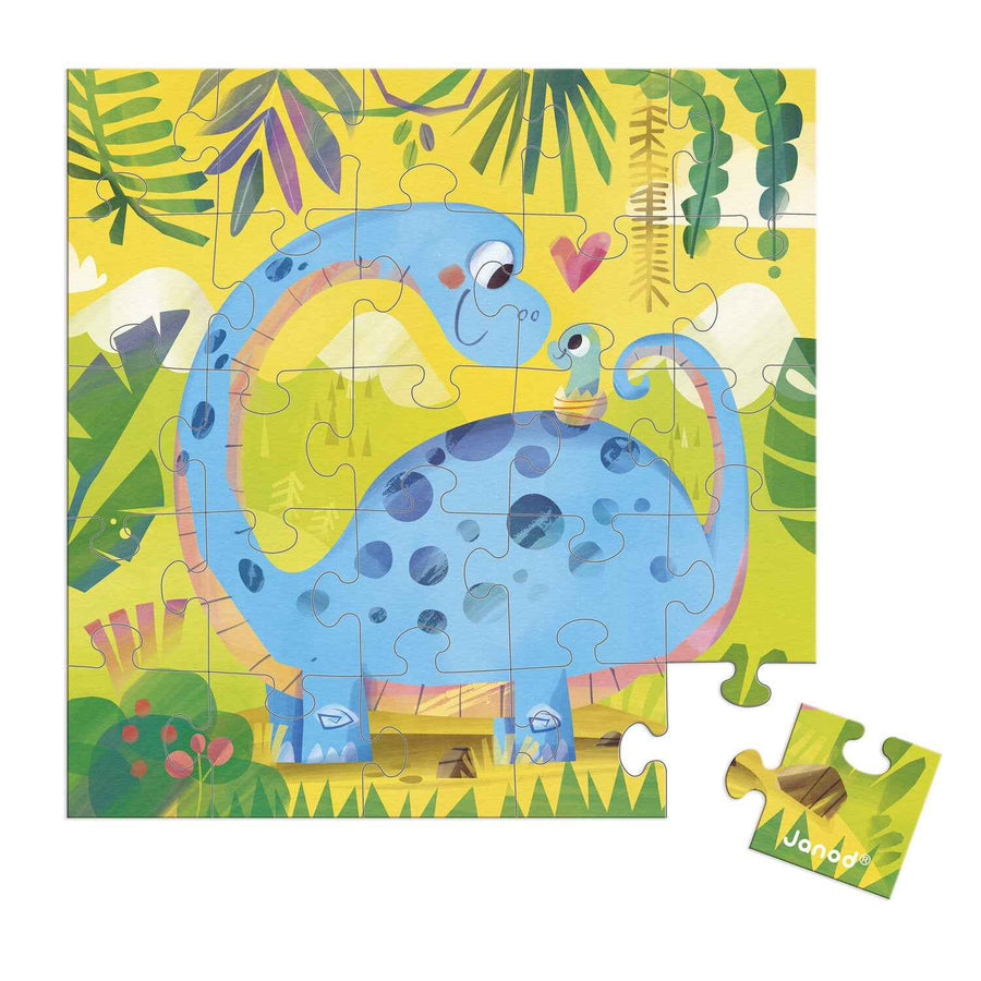 Janod | Birthday Puzzle Card Dino Mama Baby