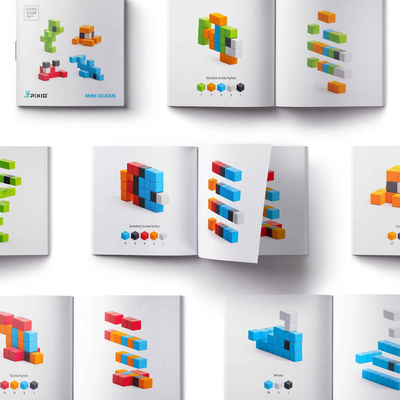 Pixio | Magnetic Blocks Story Series Mini Ocean 75 Pieces