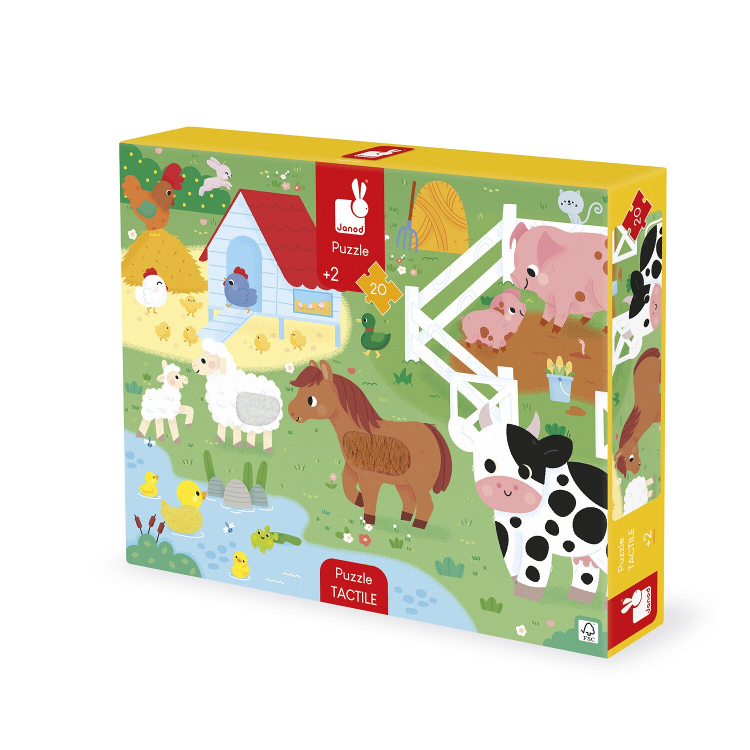 Janod | Touchscreen Puzzel  Boerderijdieren