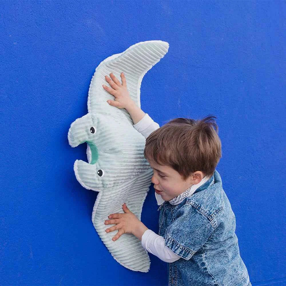 Les déglingos | Les Ptipotos - Plush Cuddly Toy Mantarog Mantalou Mother and Baby Mint