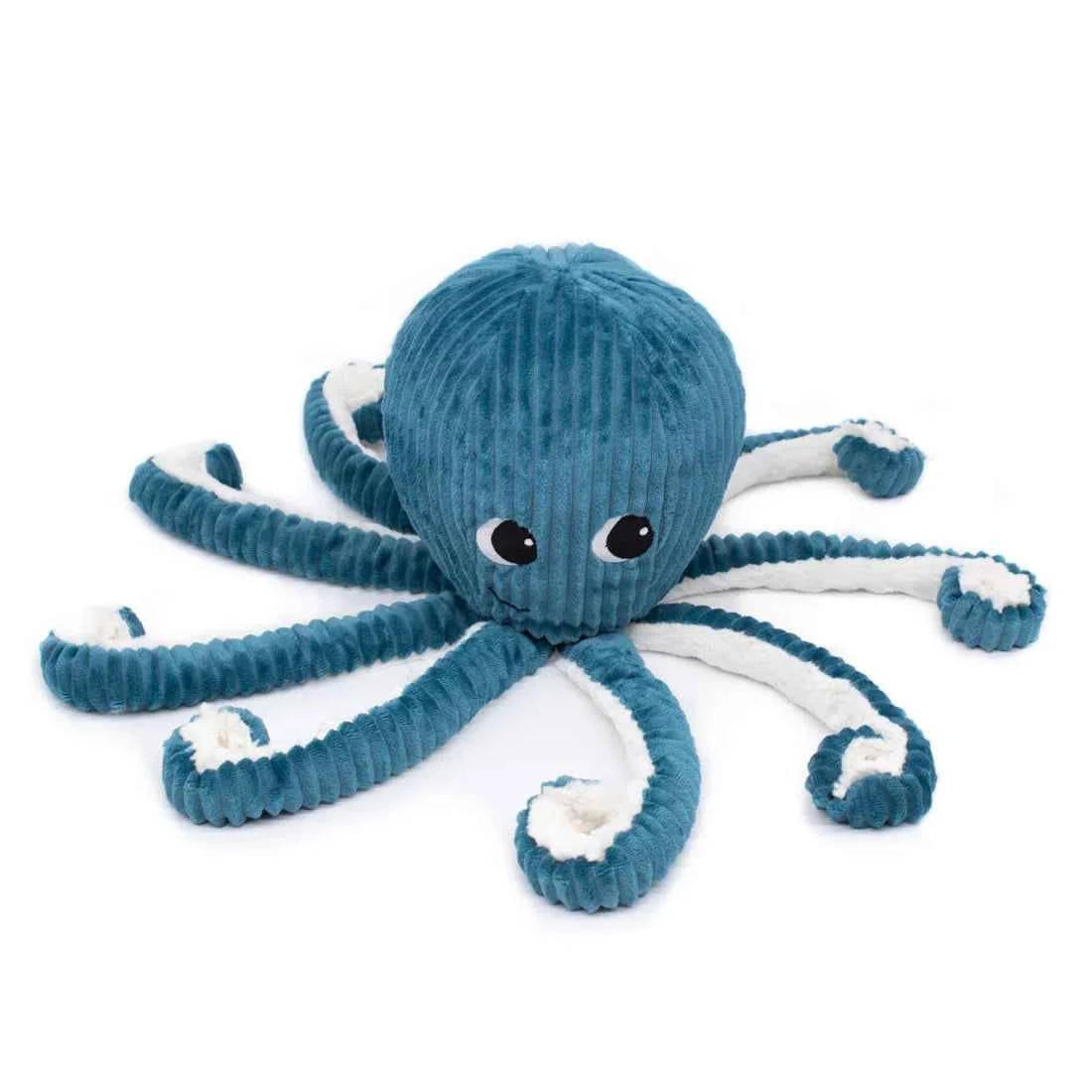 Les Déglingos | Les Ptipotos - Plush Cuddly Filou the Octopus Mother and Her Baby Blue