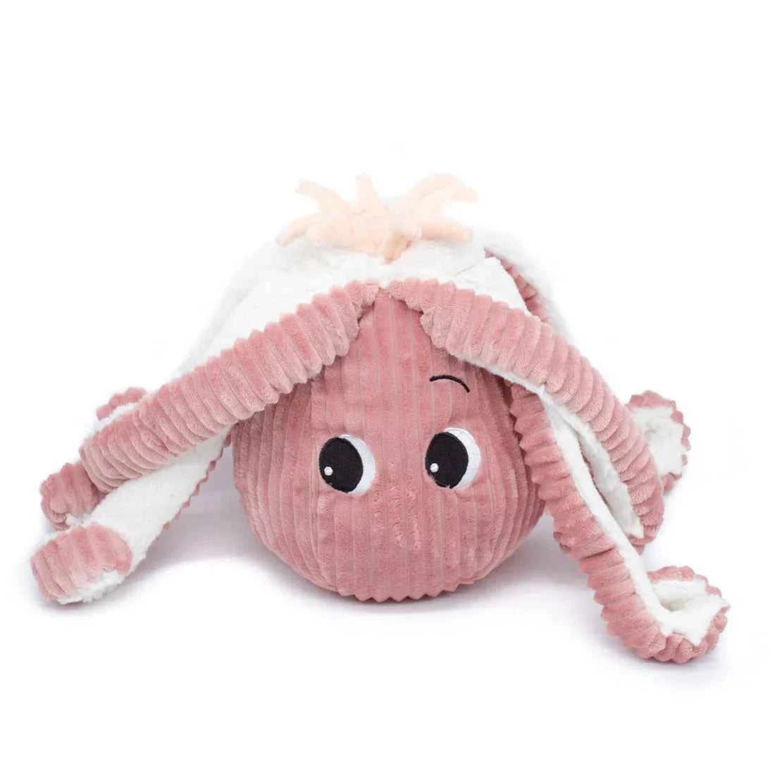 Les Déglingos | Les Ptipotos - Plush Cuddly Filou the Octopus Mother and Her Baby, Pink