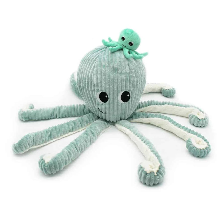 Les dÃ©glingos | Les Ptipotos - Pluche Knuffel Filou De Octopus Moeder En Haar Baby Mint