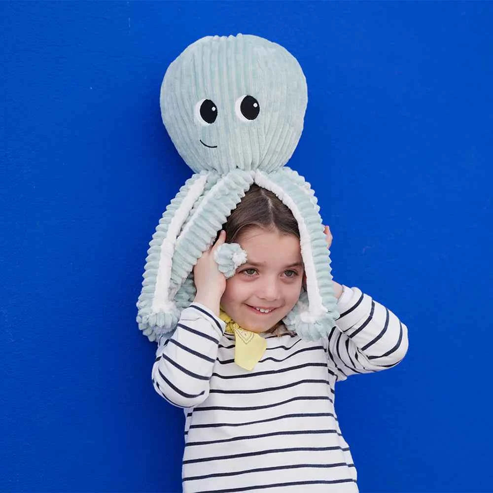 Les Déglingos | Les Ptipotos - Pink Plush Cuddly Filou the Octopus Mother and Her Baby