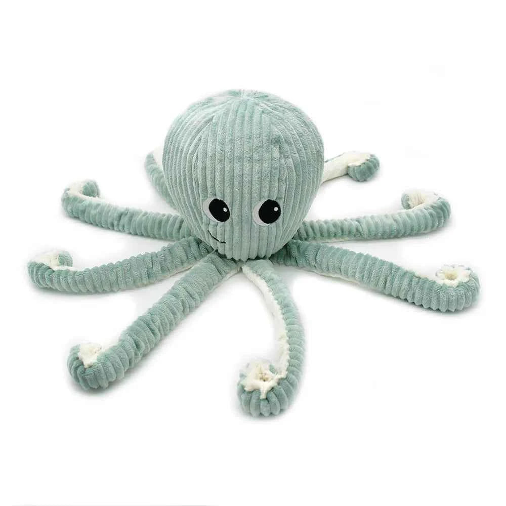 Les Déglingos | Les Ptipotos - Plush Cuddly Filou the Octopus, Mother and Her Baby, Mint