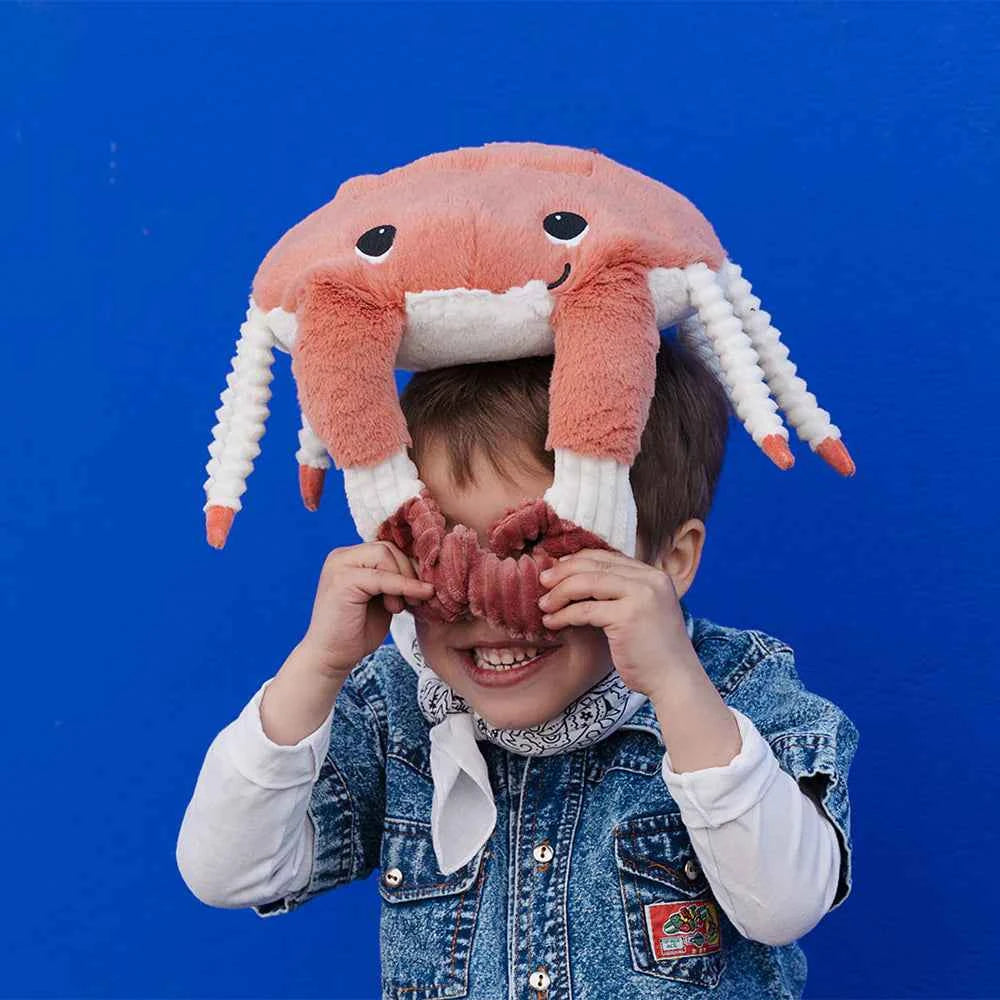 Les Déglingos | Les Ptipotos - Cuddly Plush Crab Mother and Her Baby Terracotta