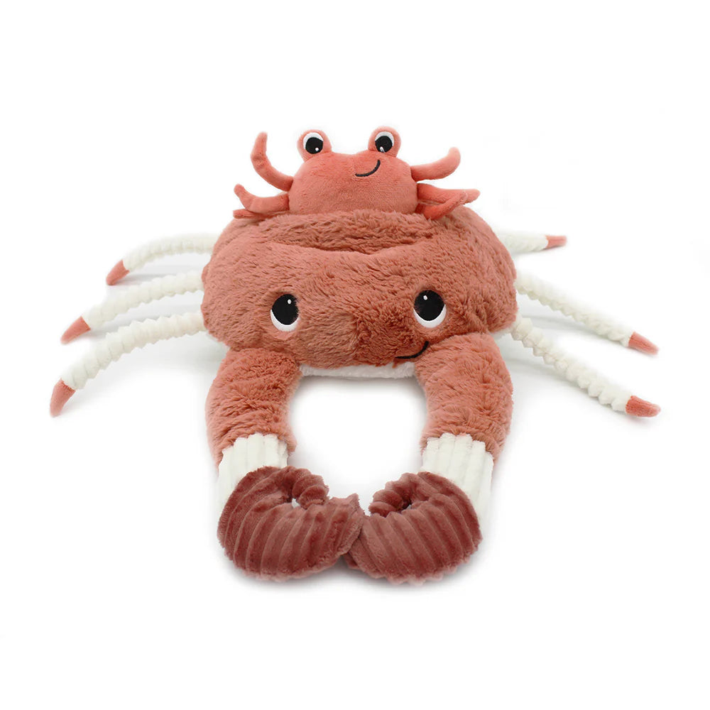 Les duéglingos | Les Ptipotos - Pluche Knuffel Cassecou De Krab Moeder En Haar Baby Terracotta