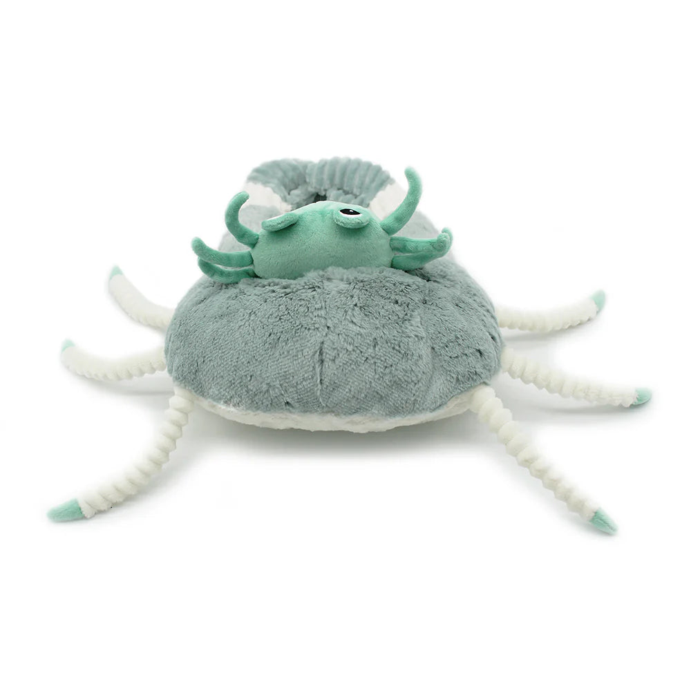 Les duéglingos | Les Ptipotos - Pluche Knuffel Cassecou De Krab Moeder En Haar Baby Mint