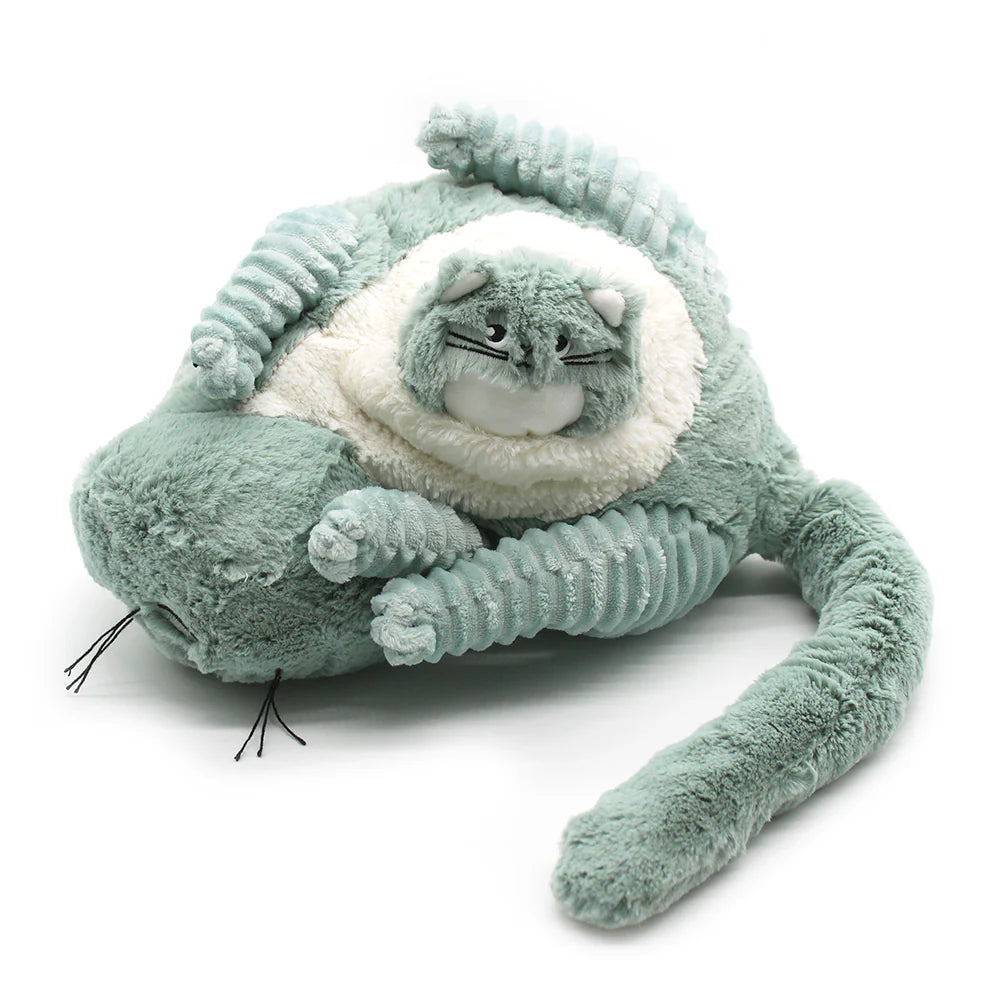 Les duéglingos | Les Ptipotos - Pluche Knuffel Miaou De Kat  Moeder En Haar Mintgroene Baby