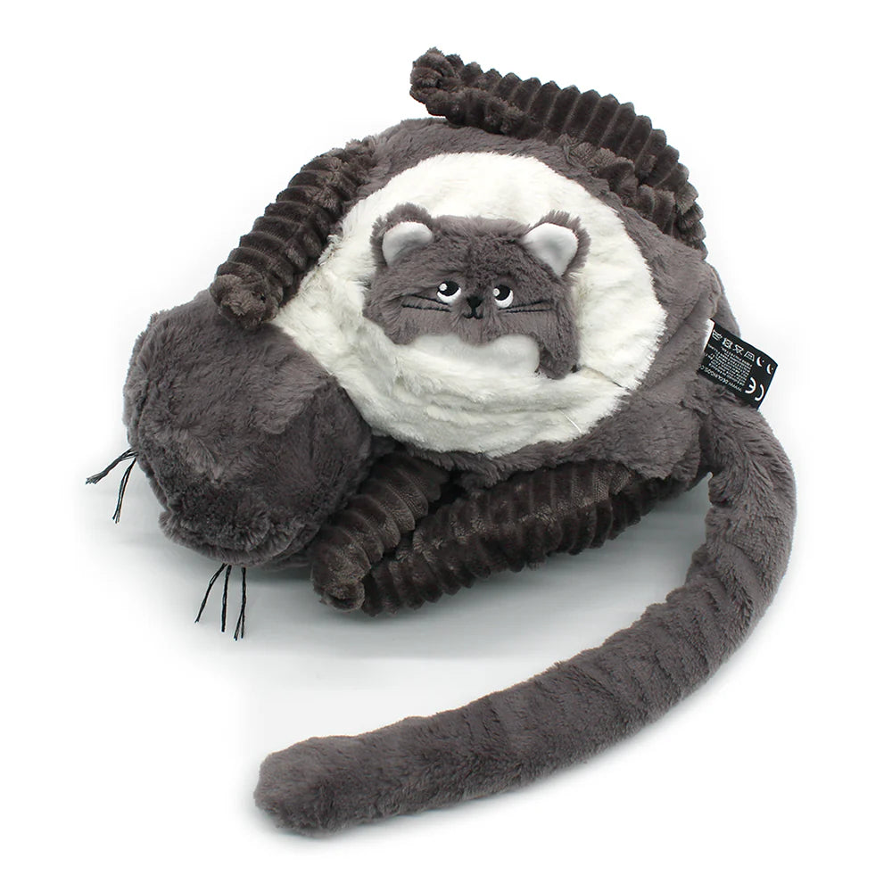 Les duéglingos | Les Ptipotos - Pluche Knuffel  Miaou De Kat Moeder En Haar Grijze Baby