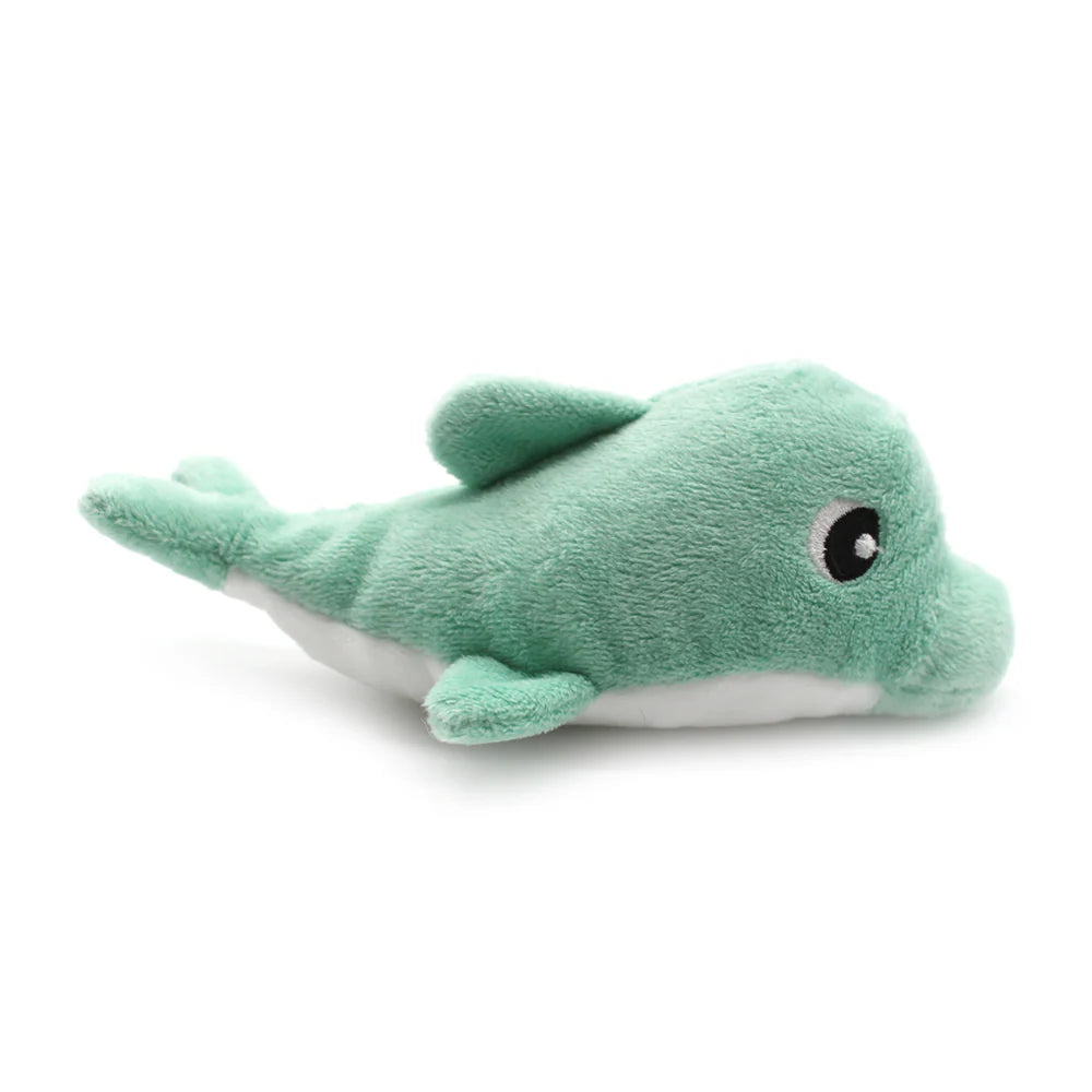 Les duéglingos | Les Ptipotos - Pluche Knuffel Tofou De Dolfijn Moeder En Haar Mintgroene Baby