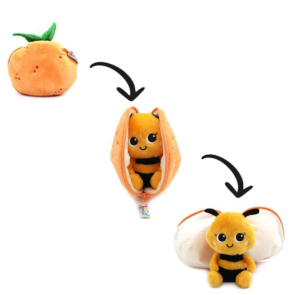 Les Déglingos | Flipetz - Plush Cuddly Buzzet the Bee/Mandarin