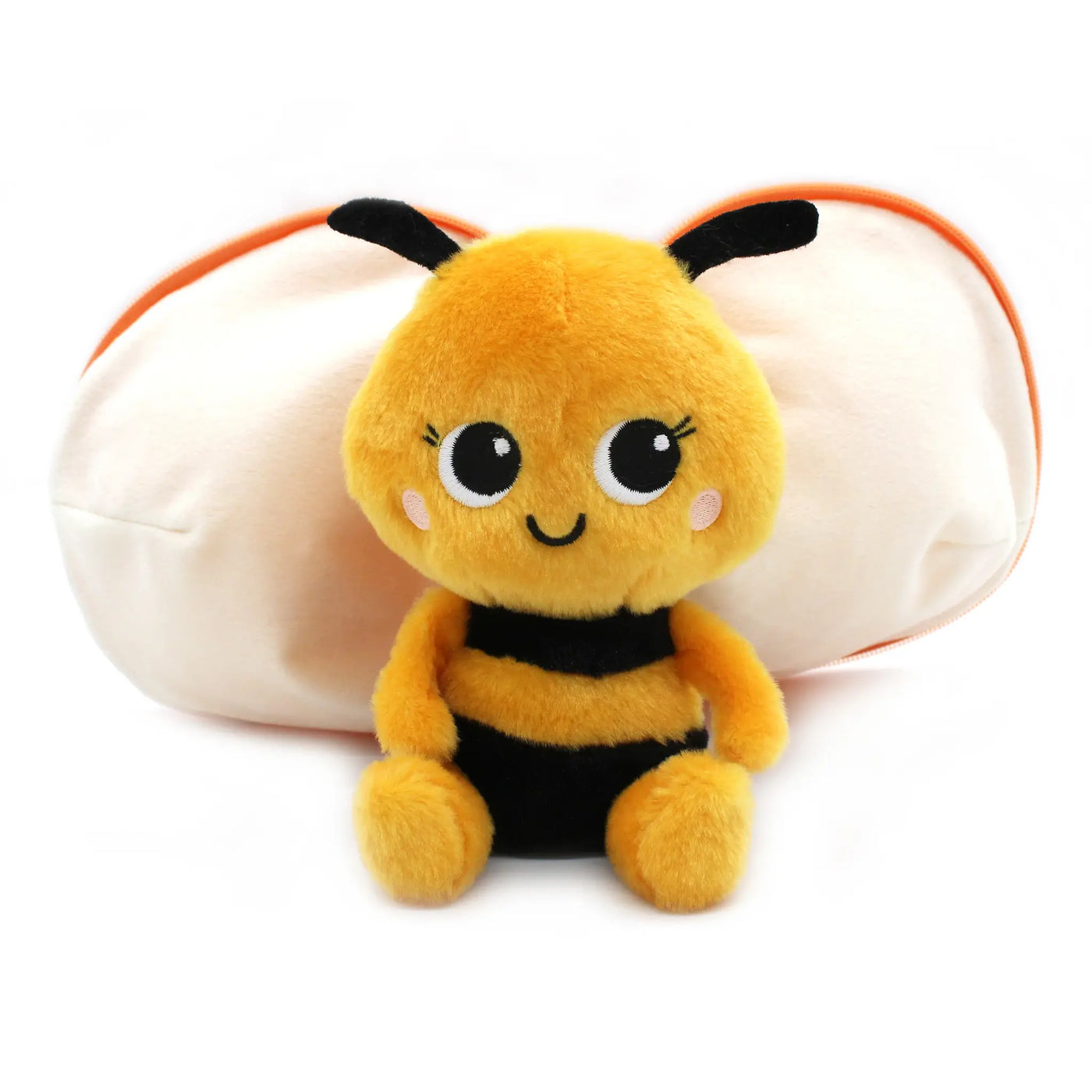 Les duéglingos | Flipetz - Pluche Knuffel Buzzet De Bij/Mandarijn